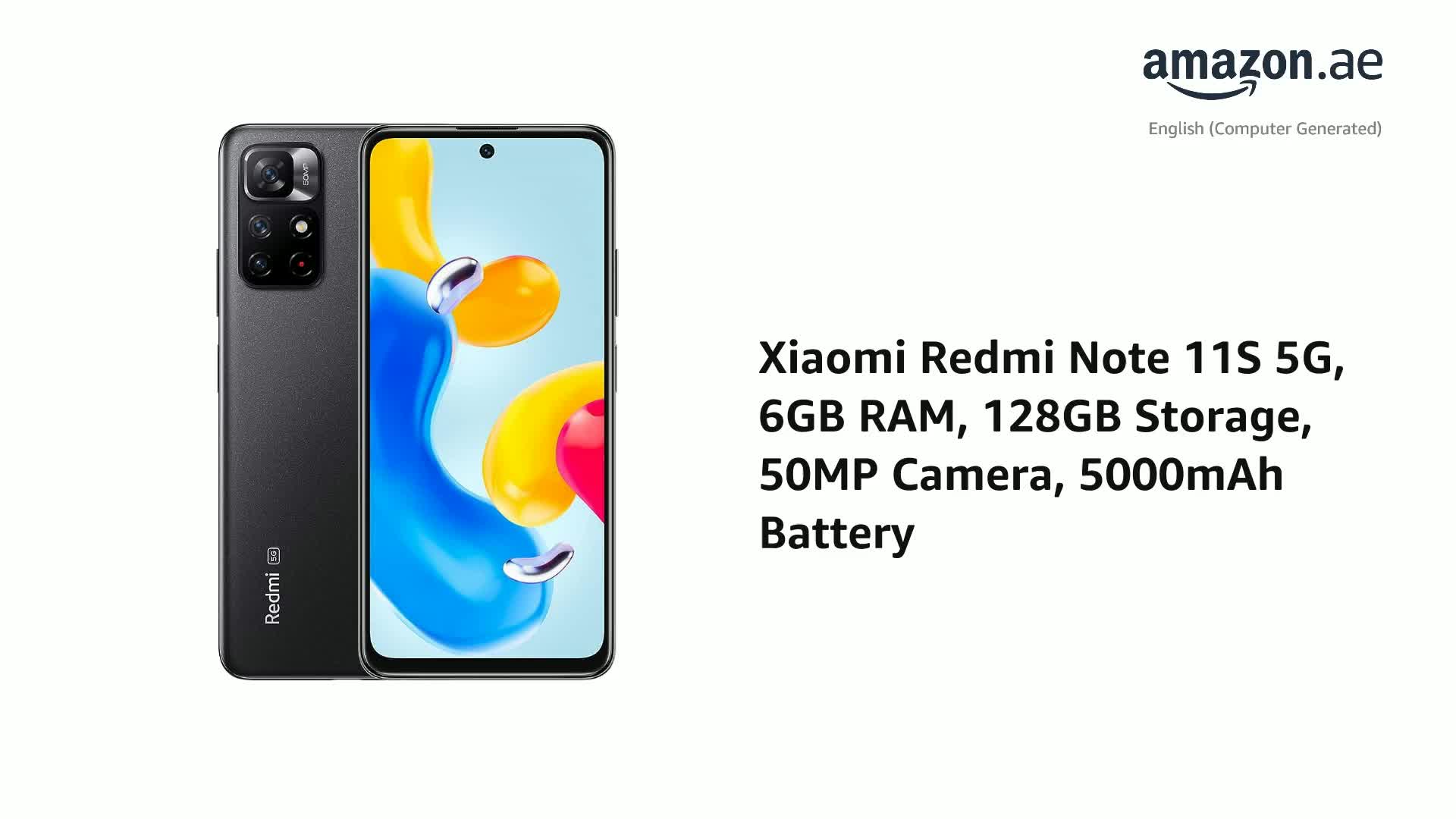 Xiaomi Redmi Note 11S 5G (Midnight Black, 6GB RAM, 128 GB Storage
